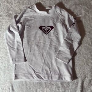 Roxy White Rashgurd Long Sleeve Tee